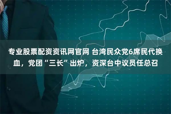 专业股票配资资讯网官网 台湾民众党6席民代换血，党团“三长”出炉，资深台中议员任总召